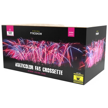 42 Shot Z-Firing Firework | Multi-Colour Crossettes
