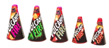 5 Pack Assorted Cones | Coloured & Crackling Stars
