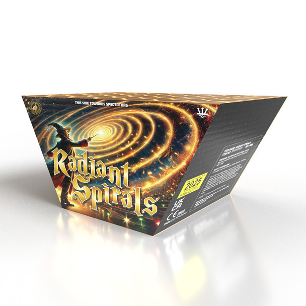 Radiant Spirals | 25 Shot F3 Fan Firework
