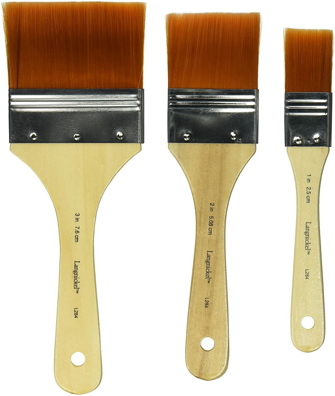 L284 short flat synthetic brush