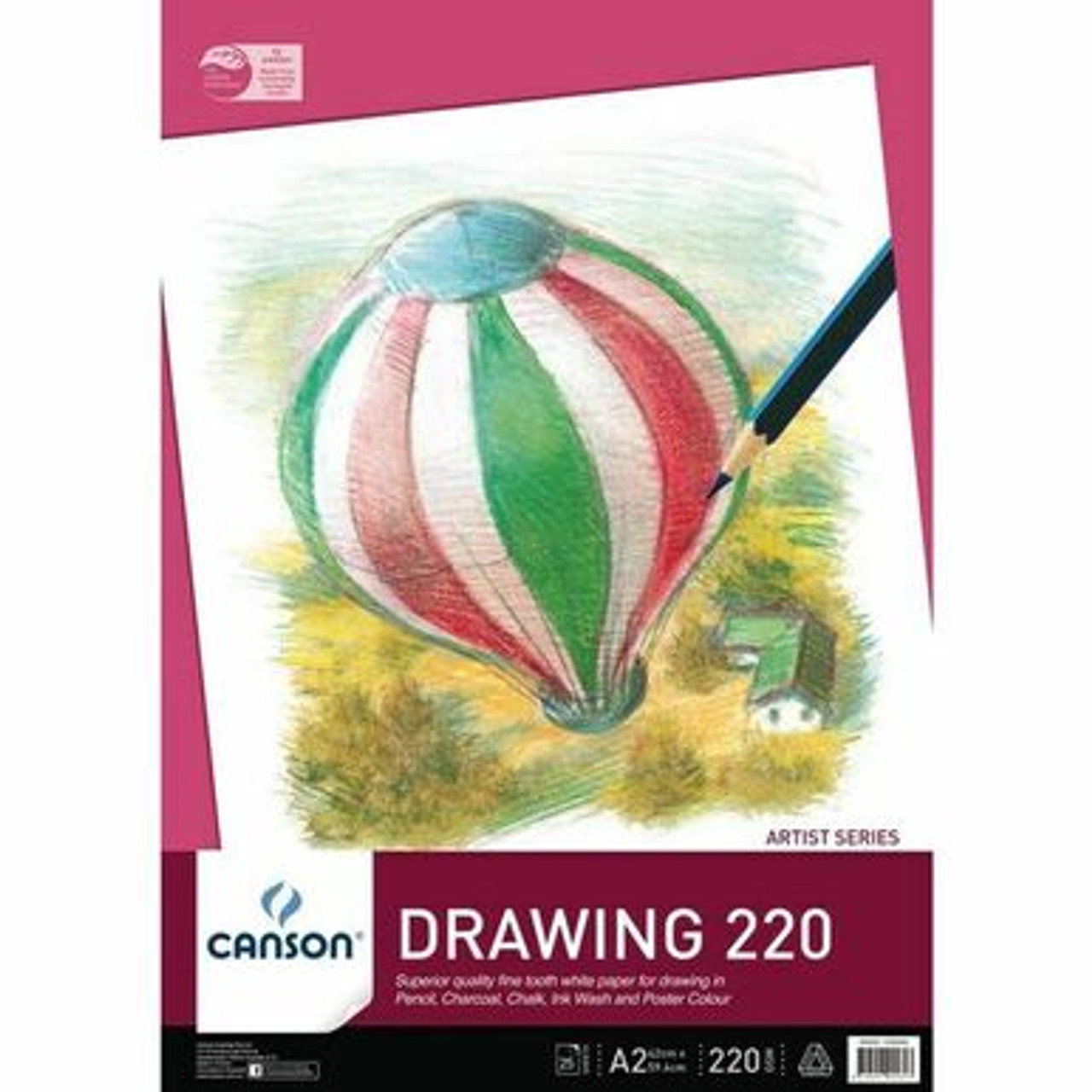 Canson C'a grain Pad 220gsm A2