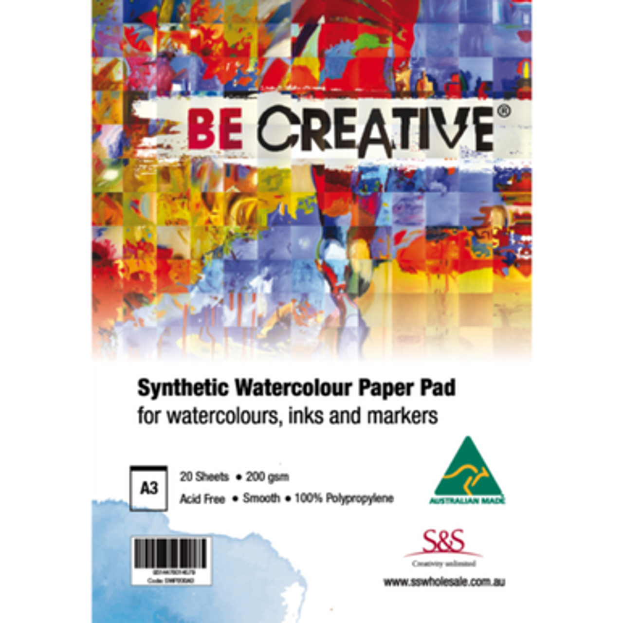 Synthetic Watercolour Pad 158Gsm A3/20Sheet