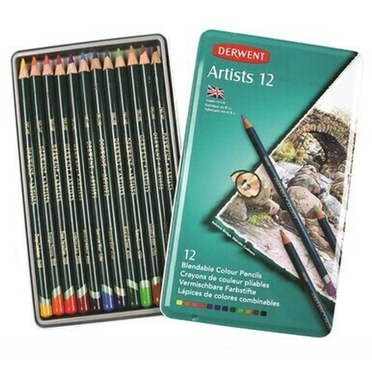 Derwent Artists Pencil - Tinned Set of 12