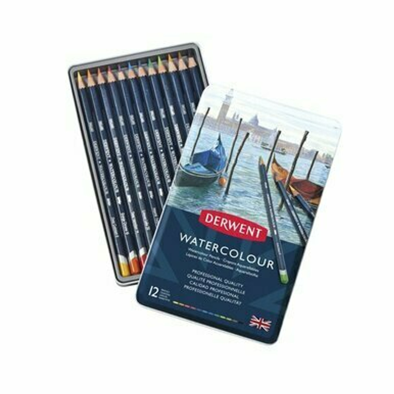 Derwent Watercolour Pencil - Tinned Set of 12