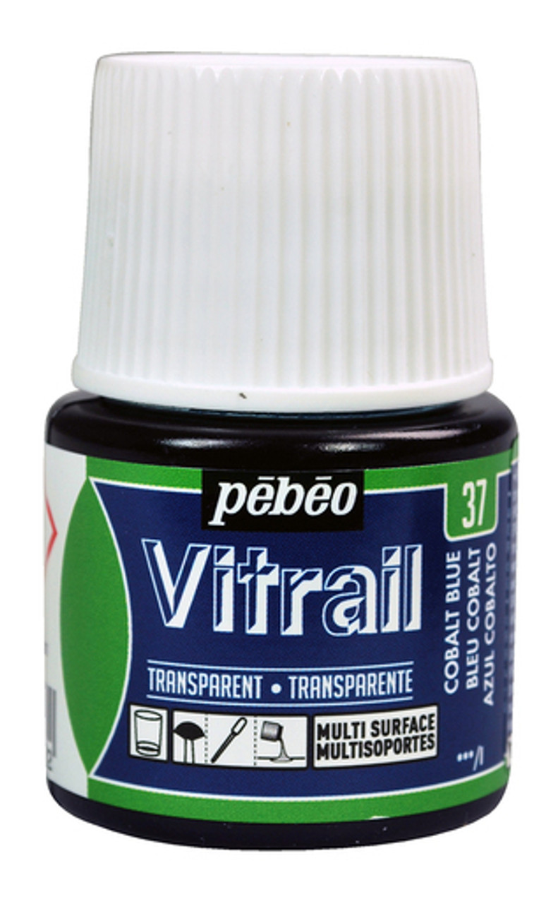 Pebeo Vitrail Glass Paint 45ml - Cobalt Blue