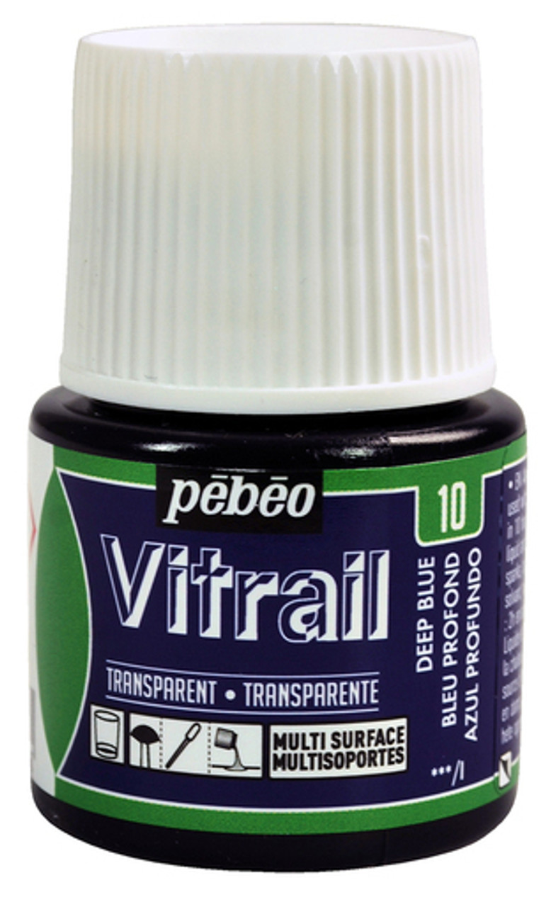 Pebeo Vitrail Glass Paint 45ml - Deep Blue