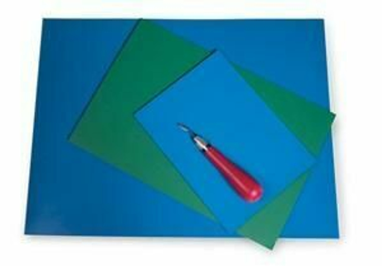 Vinyl Relief Block Green / Blue 300x400mm