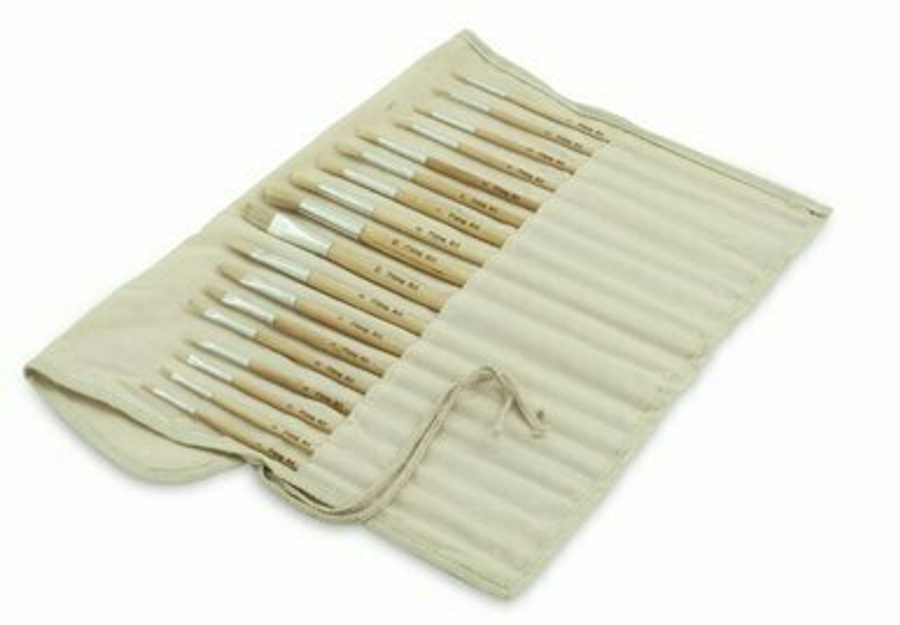 Canson Basic Bristle Brush Set with Brush Roll