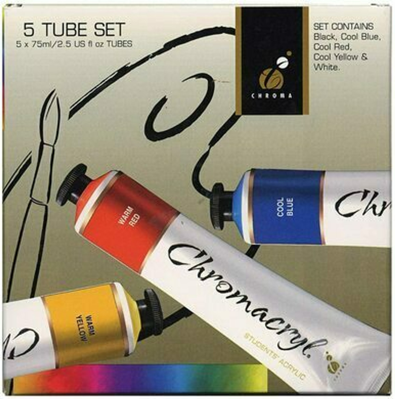 Chromacryl 5x75ml set Chromacryl 5x75ml set