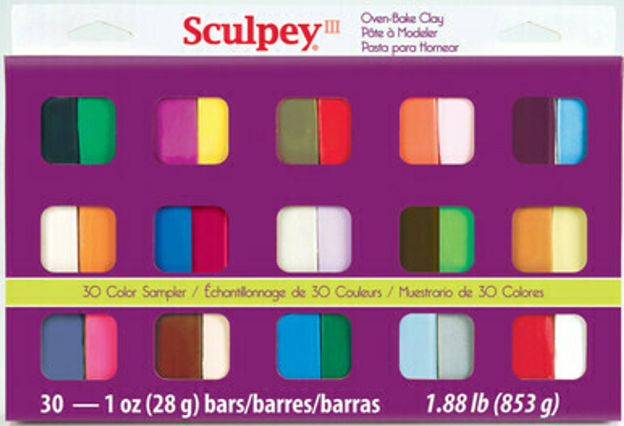 Sculpey III 30 piece sampler set of 1oz blocks