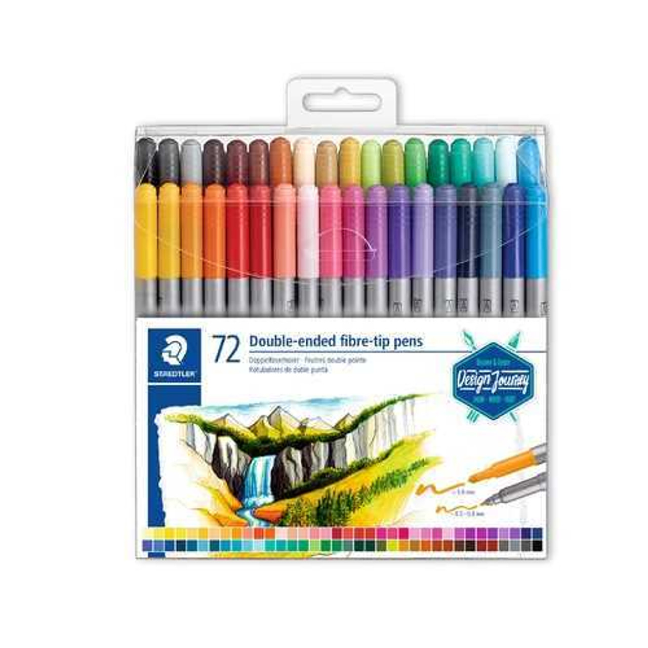 Staedtler Double Ended Fibre Tip Pen set 72