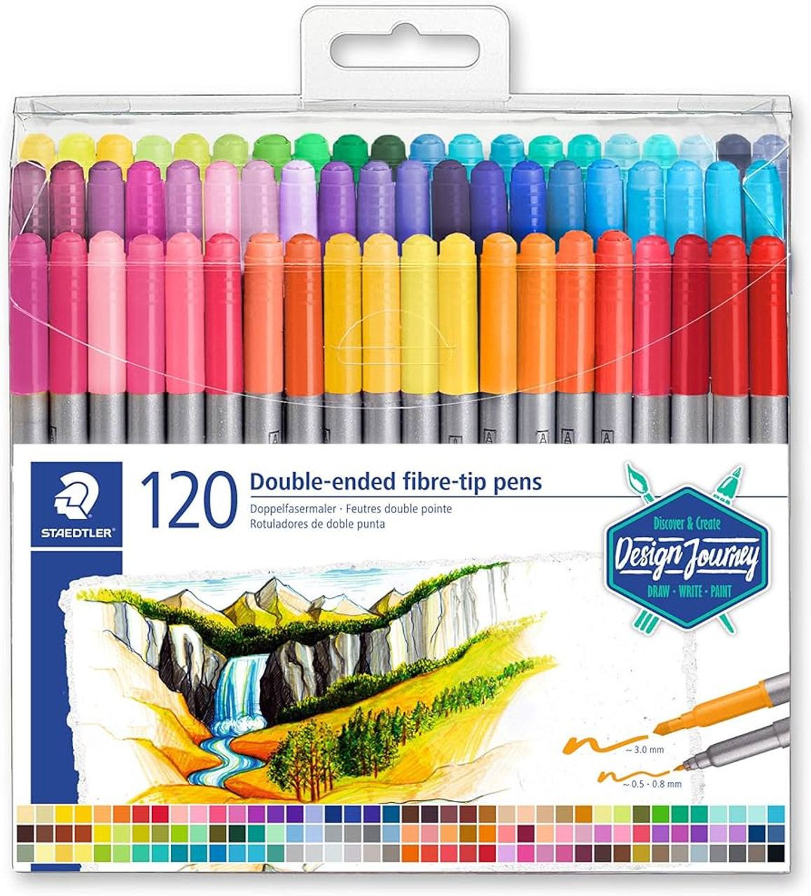 Staedtler Double Ended Fibre Tip Pen set 120