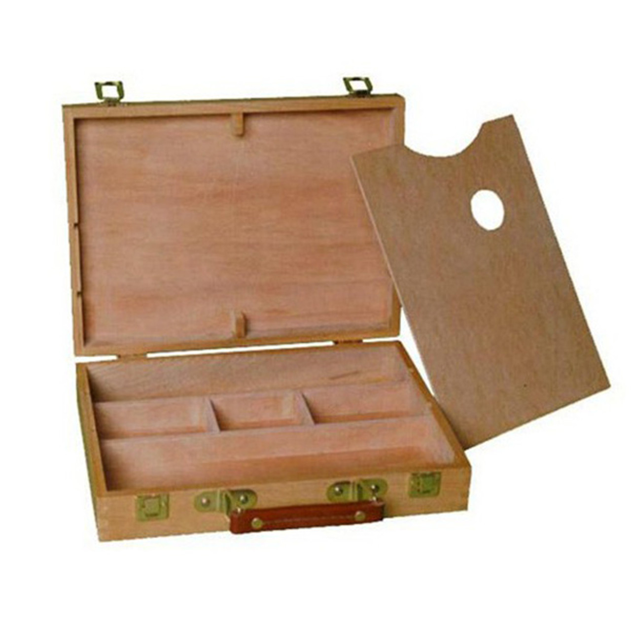 Wooden carry box briefcase style