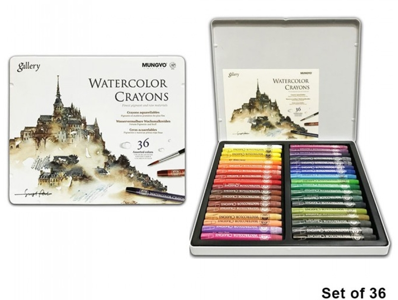 Mungyo Watercolour Crayons Set 36