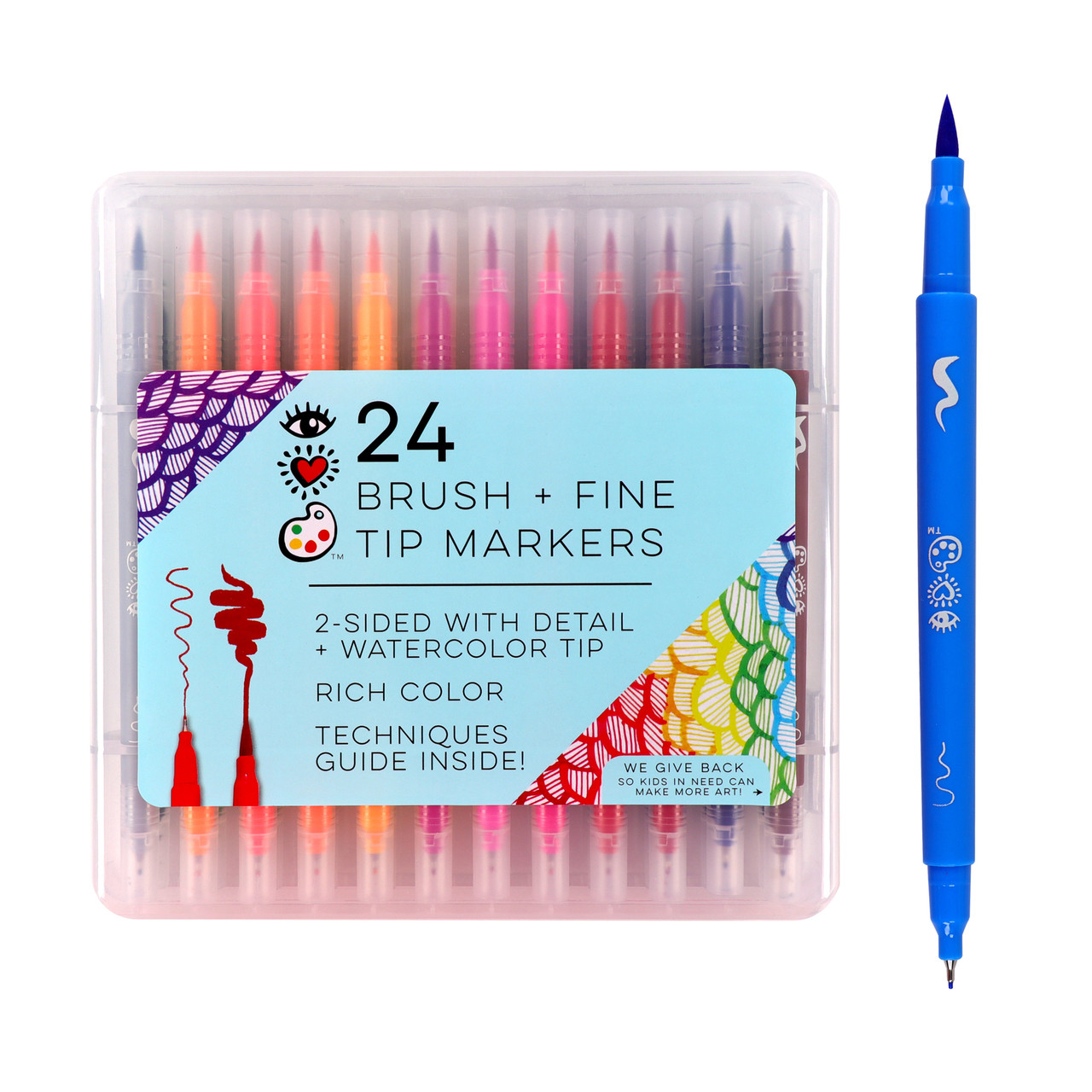 I-heart Brush/fine tip marker set 24