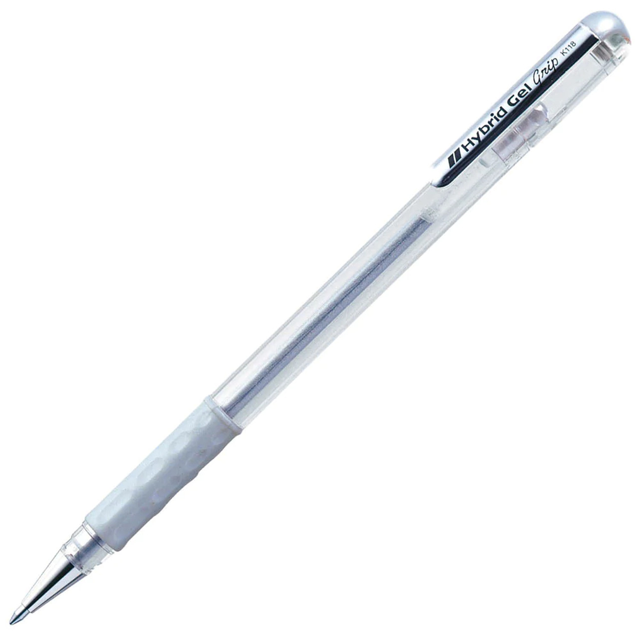 Pentel Hybrid Gel Pen K118 Silver