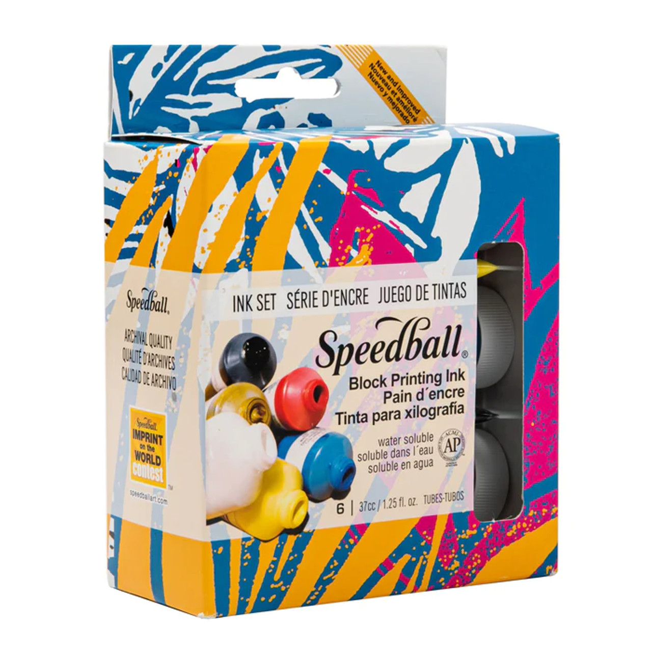 Speedball Block Ink Water Soluble 37ml set of 6