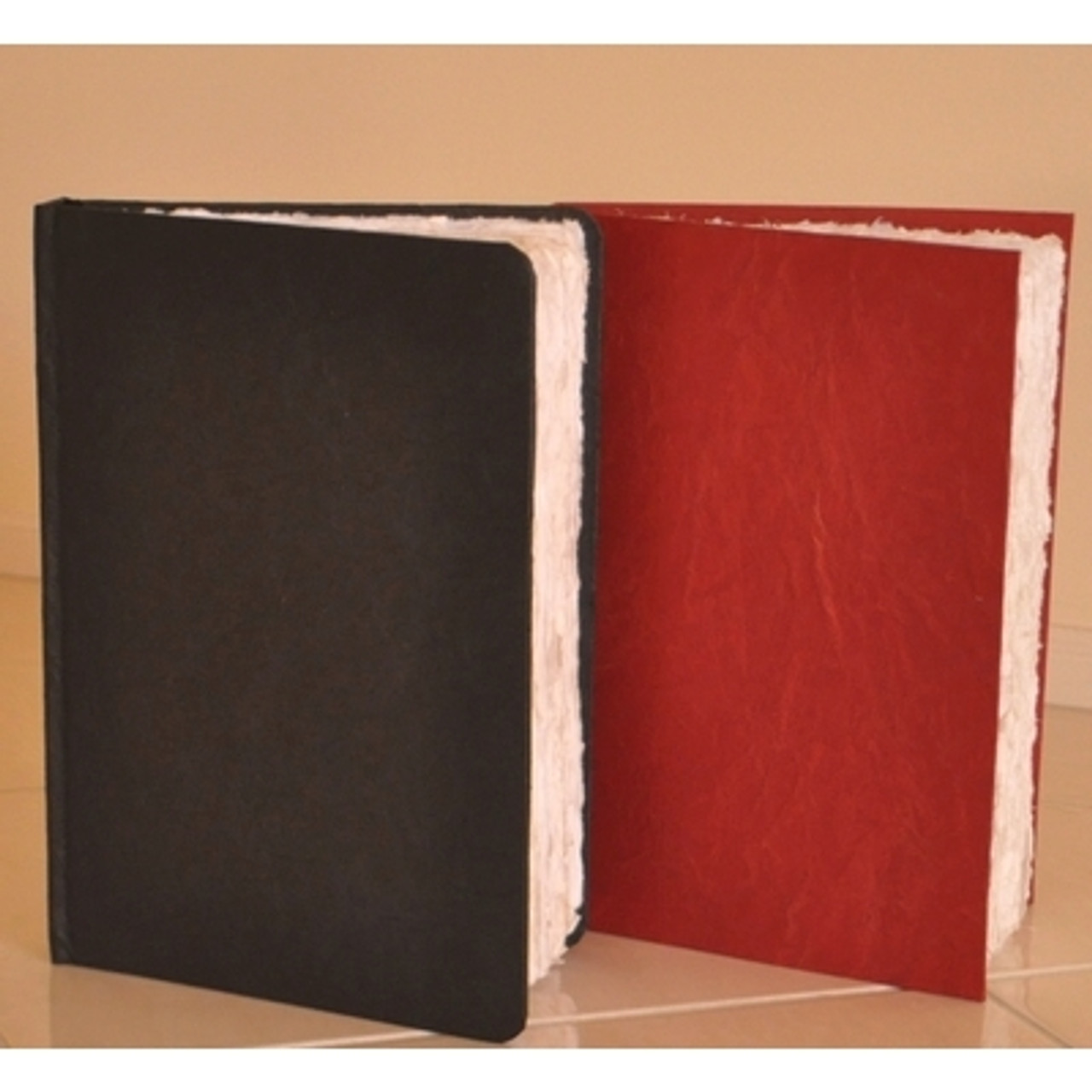 Indian Rag Paper Handbound Journal Black 200gsm smooth A5 Landscape