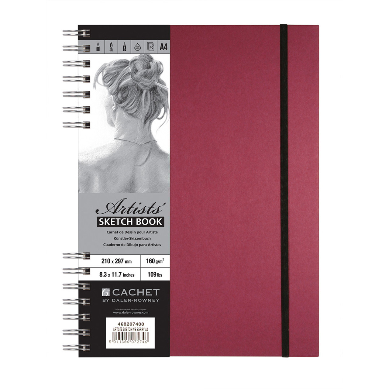 Cachet Artists Journal Spiral 160gsm 40sht