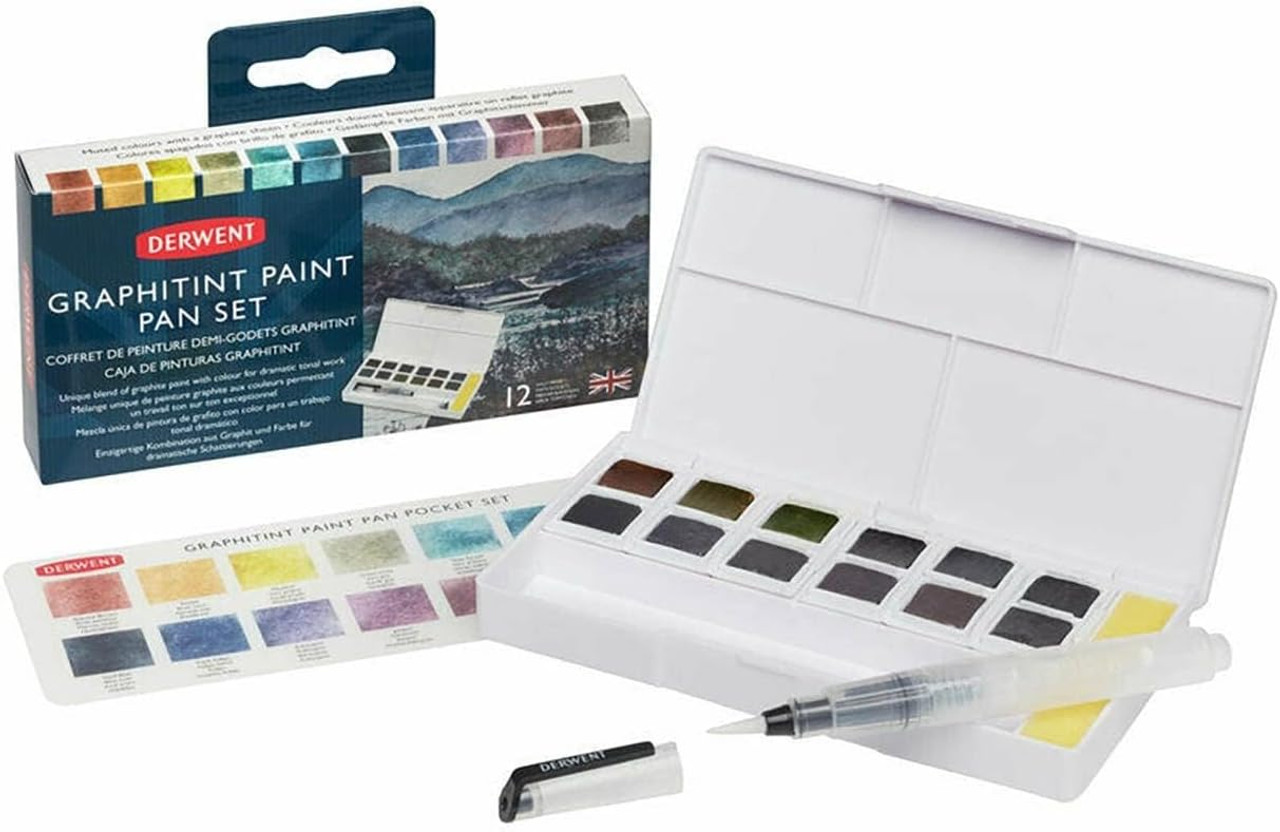 Derwent Graphitint Paint 12 Pan Set