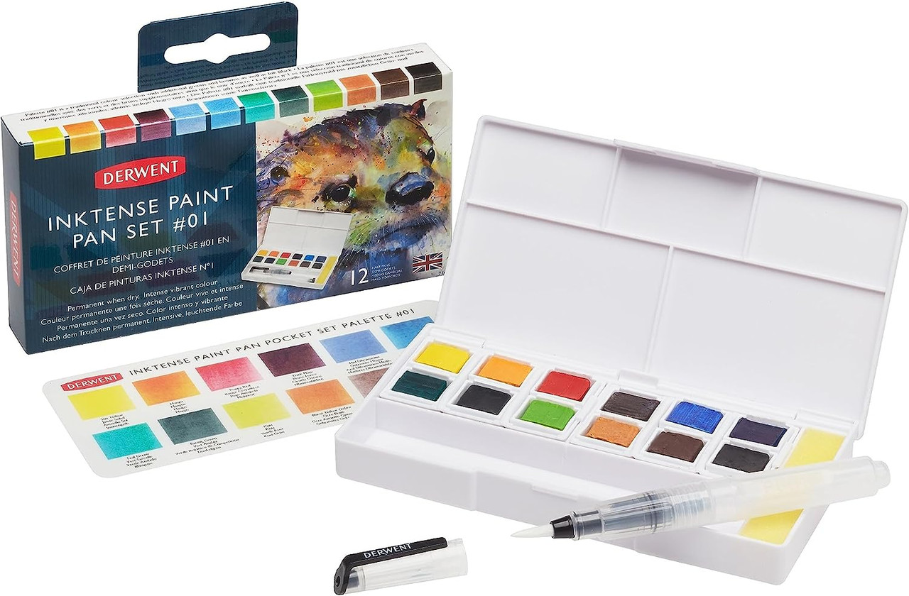 Derwent Inktense Paint 12 Pan Set