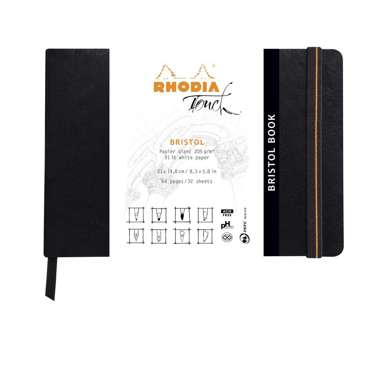 Rhodia Touch Bristol Book Hardcover A5 205gsm