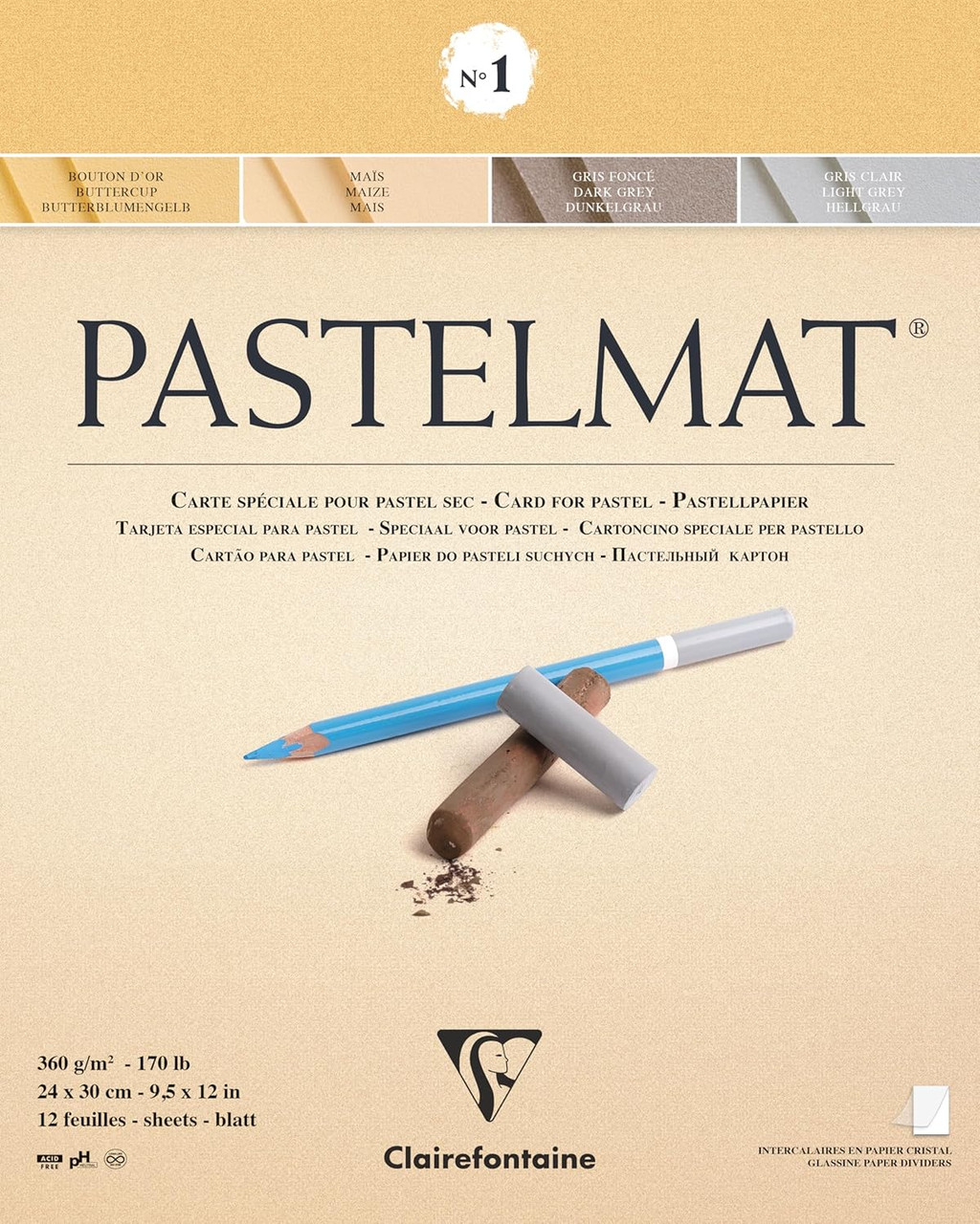 Clairefontaine Pastelmat Pad #1 12 sheet Clairefontaine Pastelmat Pad #1 12 sheet