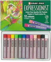 CRAY-PAS EXPRESSIONIST OIL PASTEL 12 ASSORTED