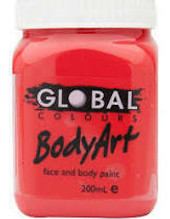 GLOBAL BODY ART 200ml BRILLIANT RED