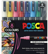 Uni Ball Posca PC-3M Assorted set 8