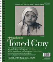 Strathmore Toned Grey Wire Bound Pad 9x12inch 50sheet