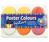 Poster Colours Warm  Disc Set of 6 with Palette