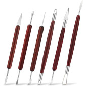 Clay double ended carving and cleanup tool set of 6