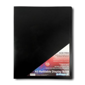 A3 refillable display book polypropylene with 20 sleeves