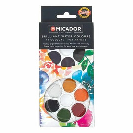 Koh-I-Noor-Brilliant Watercolour Disc set of 12 Koh-I-Noor-Brilliant Watercolour Disc set of 12