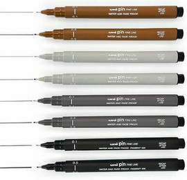 Unipin Fineliner Dark Grey 01 Unipin Fineliner Dark Grey 01