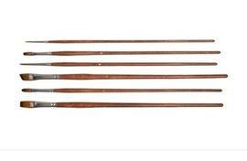 Art Basics Golden Taklon Brush Set of 6 #101B Art Basics Golden Taklon Brush Set of 6 #101B