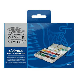 Winsor & Newton Cotman Painting Box Set of 12 full pans Winsor & Newton Cotman Painting Box Set of 12 full pans