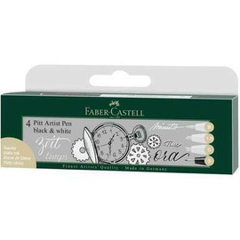 Pitt Artist Brush Pen Set 4 black and white Pitt Artist Brush Pen Set 4 black and white
