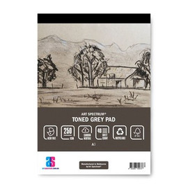 Art Spectrum Toned Pad 250gsm A4 Grey Art Spectrum Toned Pad 250gsm A4 Grey