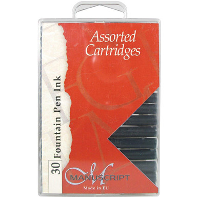 Manuscript Calligraphy Ink Cartridge Pack 30 Assorted - Art Supplies ...