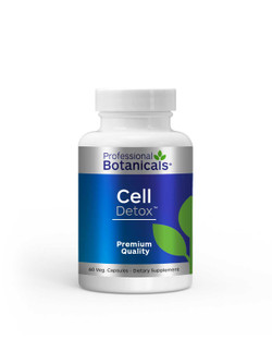Cell detox bottle with capsules inside Cell detox bottle with capsules inside
