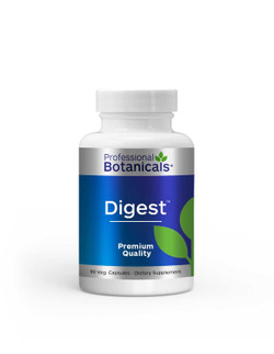 Digest product container with capsules inside