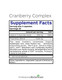 Cranberry Complex product supplement facts label