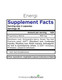 Energi product supplement facts label
