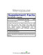 Menopause product supplement facts label