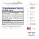 Menopause supplement facts panel by Professional Botanicals