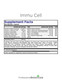 Immu Cell product supplement facts label