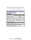 Kidney Support product supplement facts label
