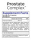 Prostate Complex product supplement facts label
